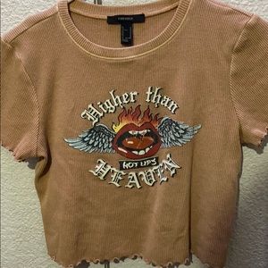 forever 21 nude vintage top